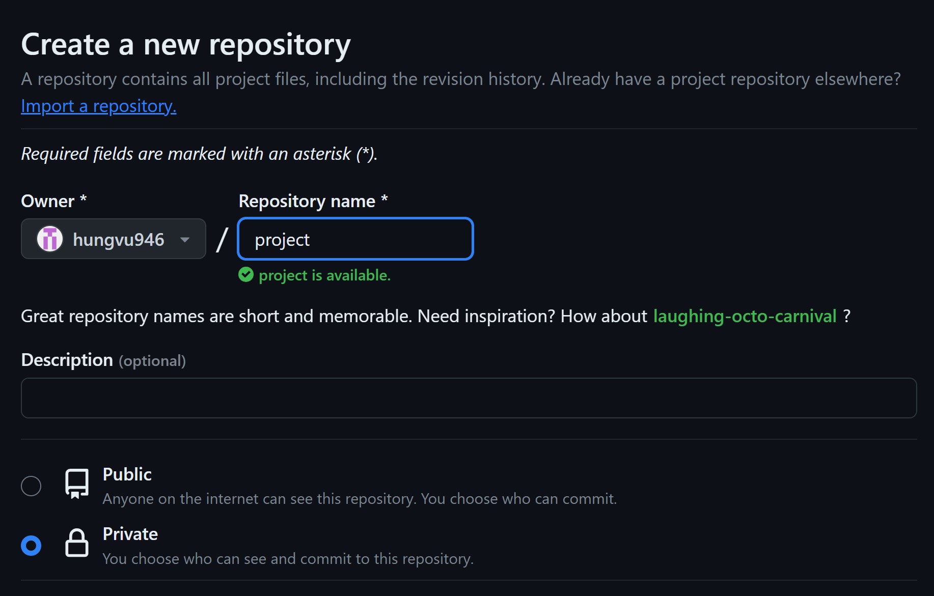 Creat repository